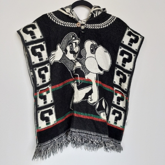 Native Creation Super Mario Lightweight ALPACA Wool Hooded Poncho - Picture 1 of 8